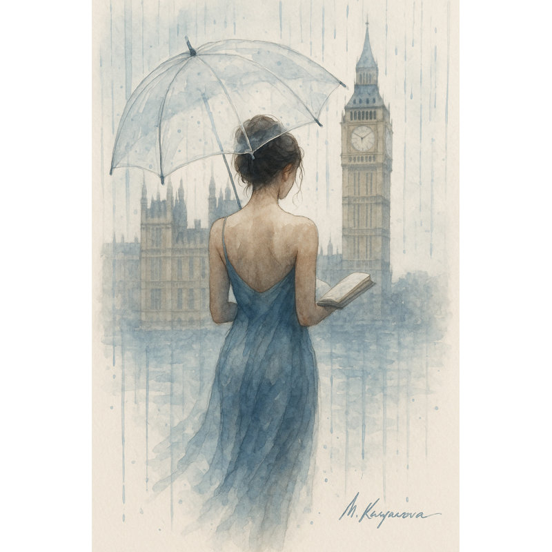 London Mist - Wrapped Canvas Print, 24" H x 16" W