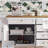 52-inch kitchen island with lid, embossed kitchen island, spice rack with wheels, towel rack, 2 doors and 5 drawers, kitchen storage cart with adjustable shelves, white-1772798857