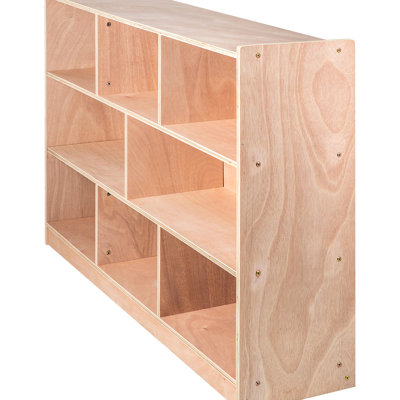 Preschool 8-Section Plywood Storage Shelves, 36 Inch High Classroom Cabinet With , Organized For ' And Books In On Book