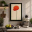 Single Red Poppy Botanical - Wrapped Canvas-1732773993-1732773996