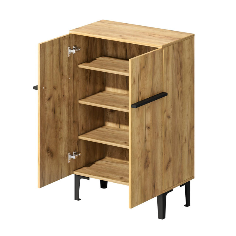 8 Pair Shoe Storage Cabinet, Natural