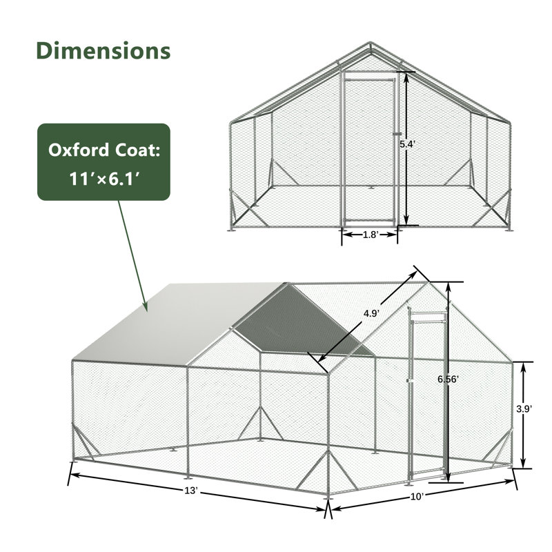 Couvercle imperméable en forme de flèche de 13 pi x l 9,7 pi x H 6,4 pi