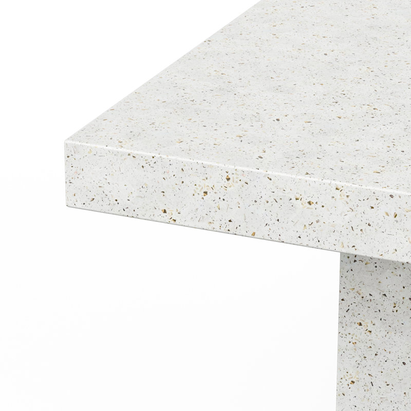 Mixx Elcor 82.75, 82.75" L x 39.25" W, Ivory Terrazo, Counter Table (36.25" Height)