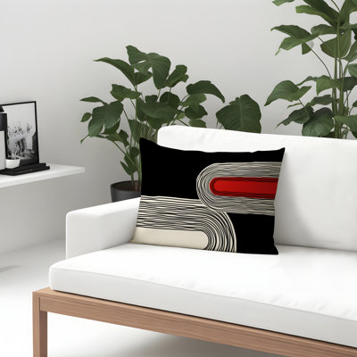 Cassie Abstract Outdoor Reversible Throw Pillow