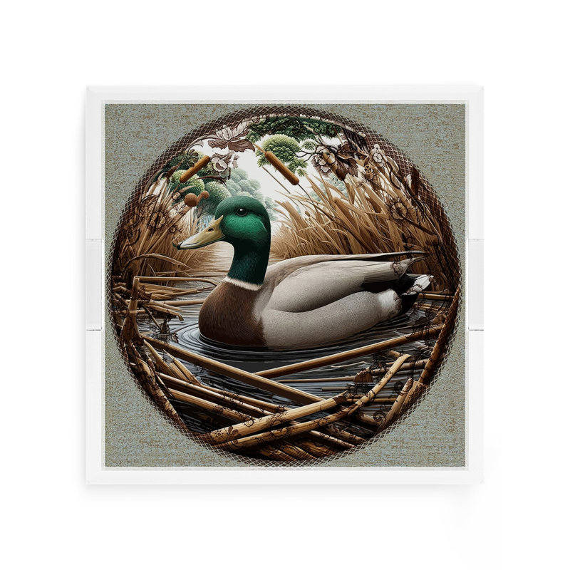 Plateau décoratif en acrylique Woodland Mallard Duck