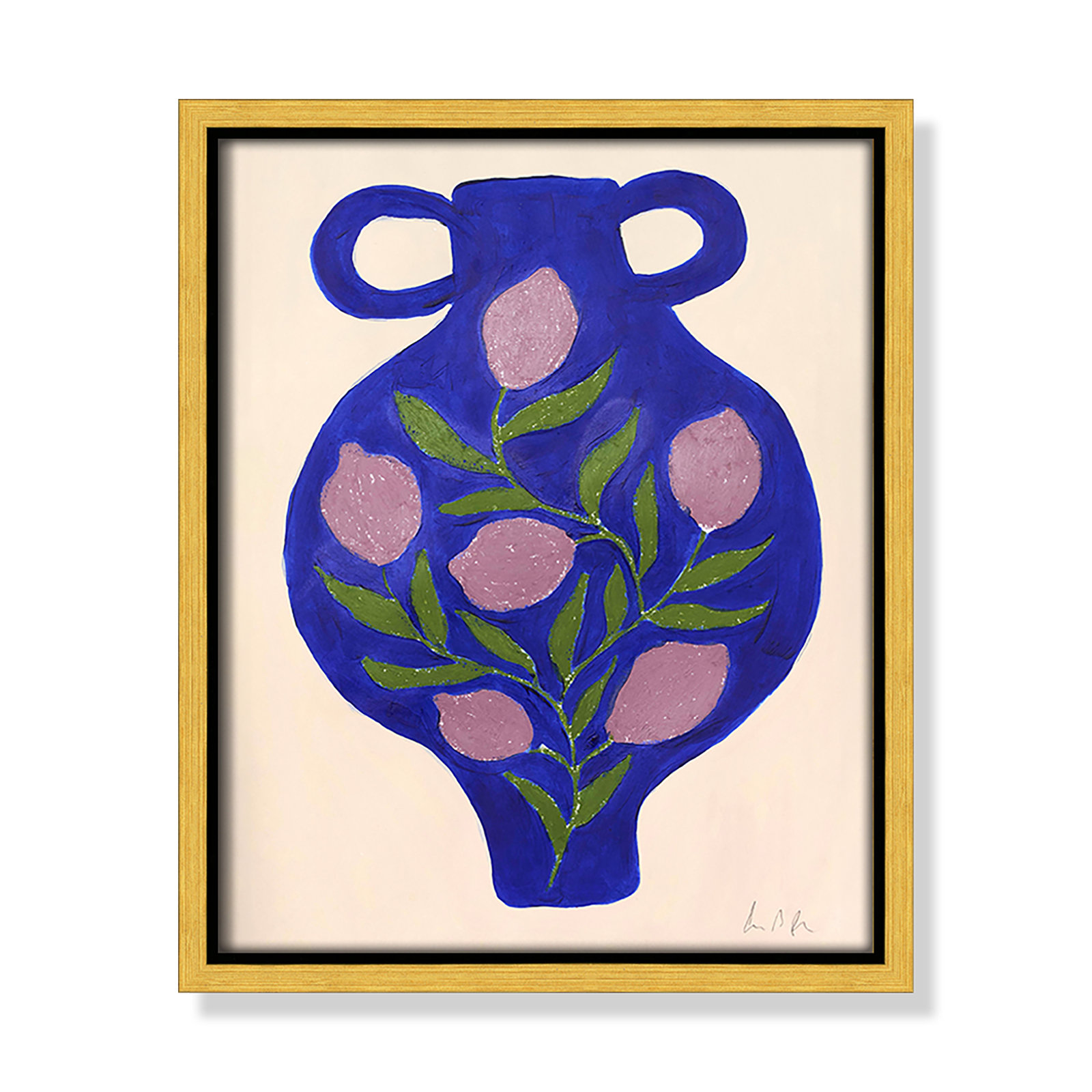 Colette "Vase No. 03" Print by Camilla Bergqvist, 11.5" H x 9.5" W, Gold