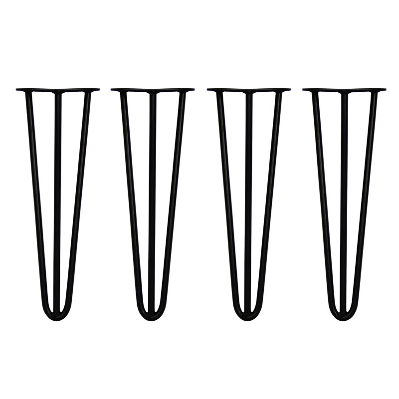 Thrailkill Steel Table Leg, 40cm H x 11cm W x 8cm D, Black