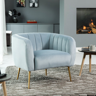 Aylin Velvet Barrel Chair