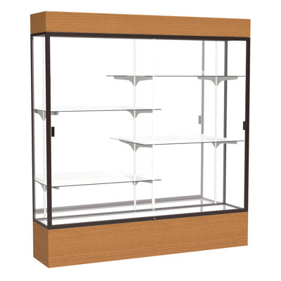 Reliant Series 80" H x 71" W Wood Veneer Lighted Floor Display Case
