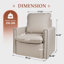 Fauteuil pivotant en faux cuir 29,13 po de largeur à 360 degrés-848950828