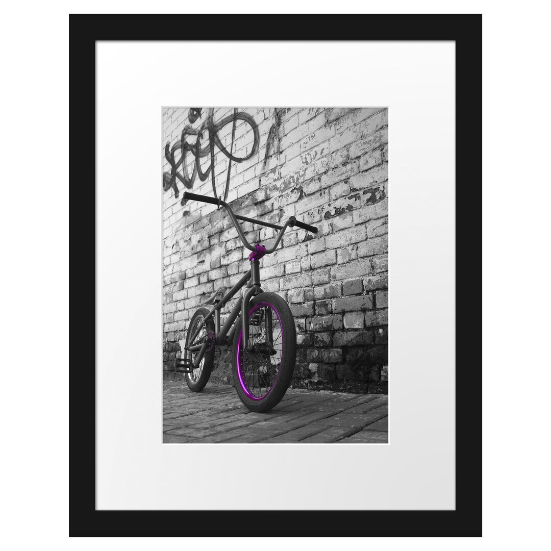 Gerahmtes Poster Bmx Fahrrad Graffiti