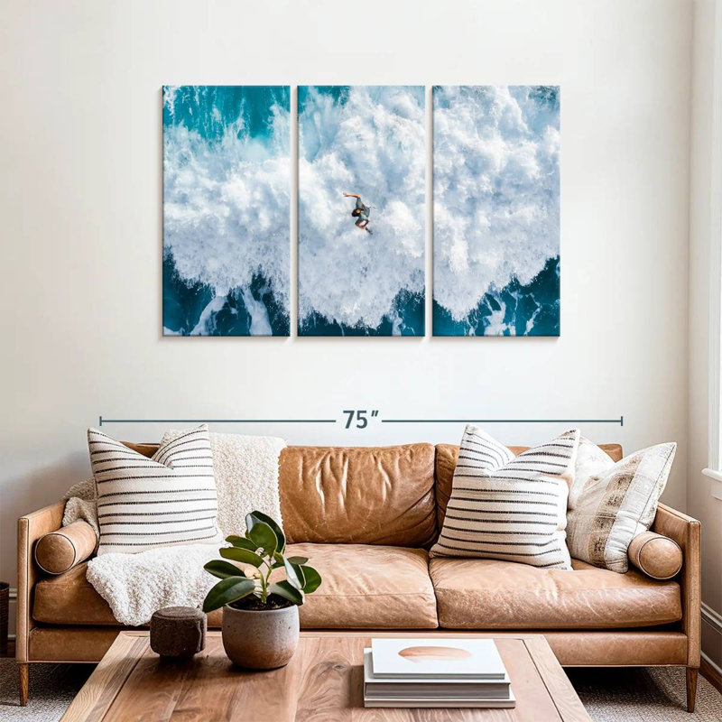 Senne Surfer On Wave Crest, 36" H x 57" W