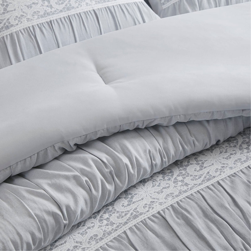 7- Piece Jacquard Comforter Set, Queen Comforter  + 6 Additional Pieces