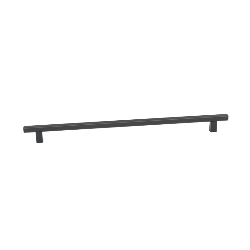 Poignée barre / poignée Quadrato, Noir mat, 18"