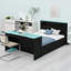Lit de jour tout-en-un en bois avec sommeil, bureau et rangement avec lit gigogne, bureau-168514636