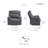  Solida 39.5" Modern & Contemporary Polished Microfiber Reclining Chair with Contrast Piping & Tab Pull Reclining-1648644332
