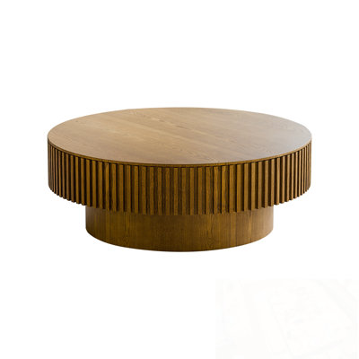 Round Coffee Table with flip top Storage and sturdy base