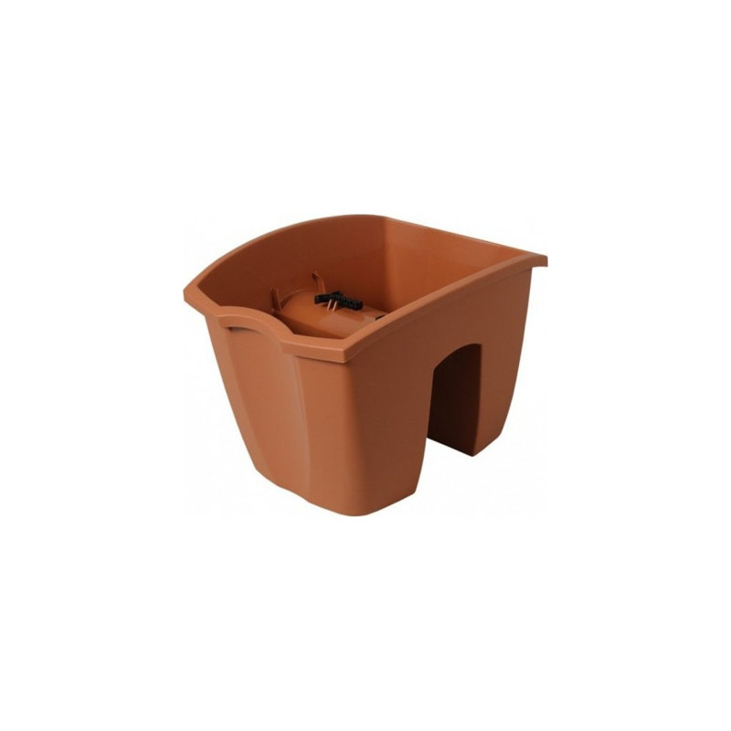 Railing Planter, 20,1cm H x 27.8cm W x 24.2cm D, Terracotta