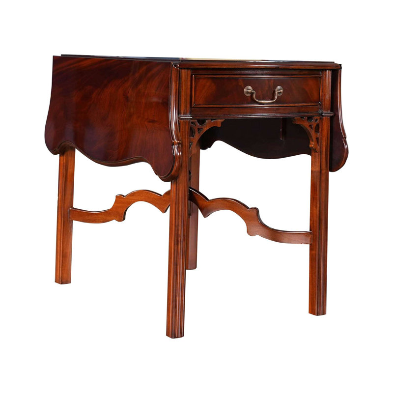 Solid Wood End Table with Storage