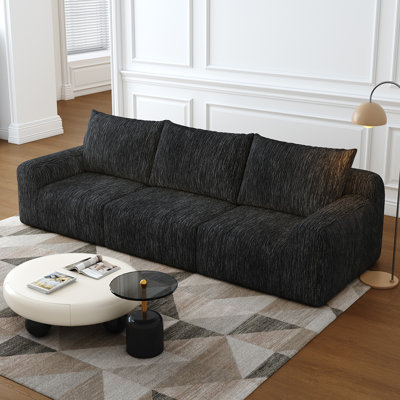 Canapé modulaire rembourré en velours côtelé moderne sans os de 101,5 pouces