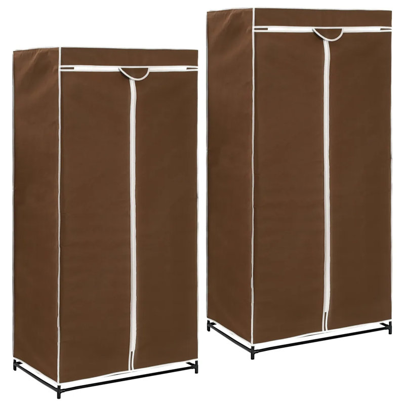 2 Door Wardrobe, Brown