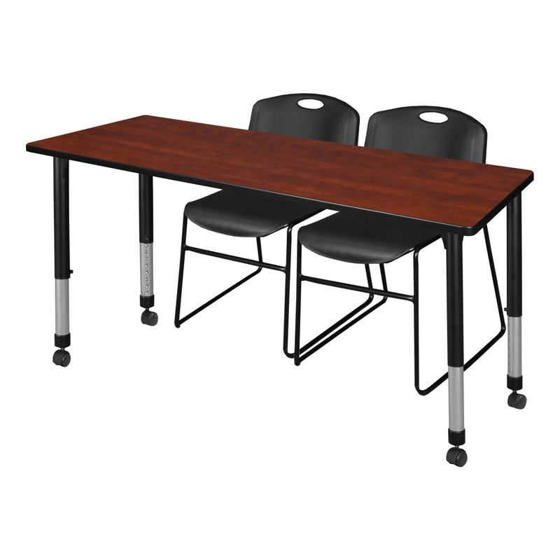 Table de formation réglable en hauteur Kee, Cerise / noir, H 34 po x L 60 po x l 30 po