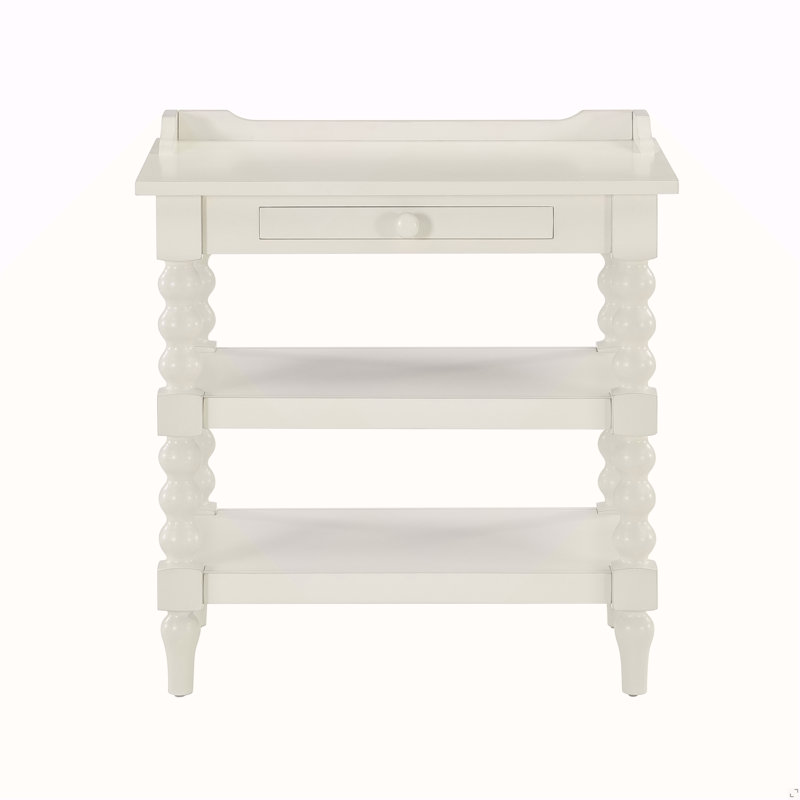 Table de chevet blanche antique