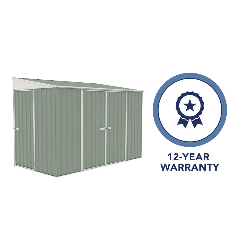 Durango 10' x 5' Pale Eucalypt Galvanized Steel Bike Shed