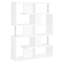 Bibliothèque géométrique blanche et chrome à 5 niveaux