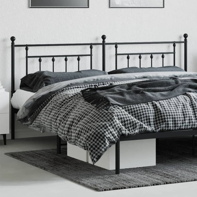 Metal Headboard, Emperor - 200 x 200 cm, Black