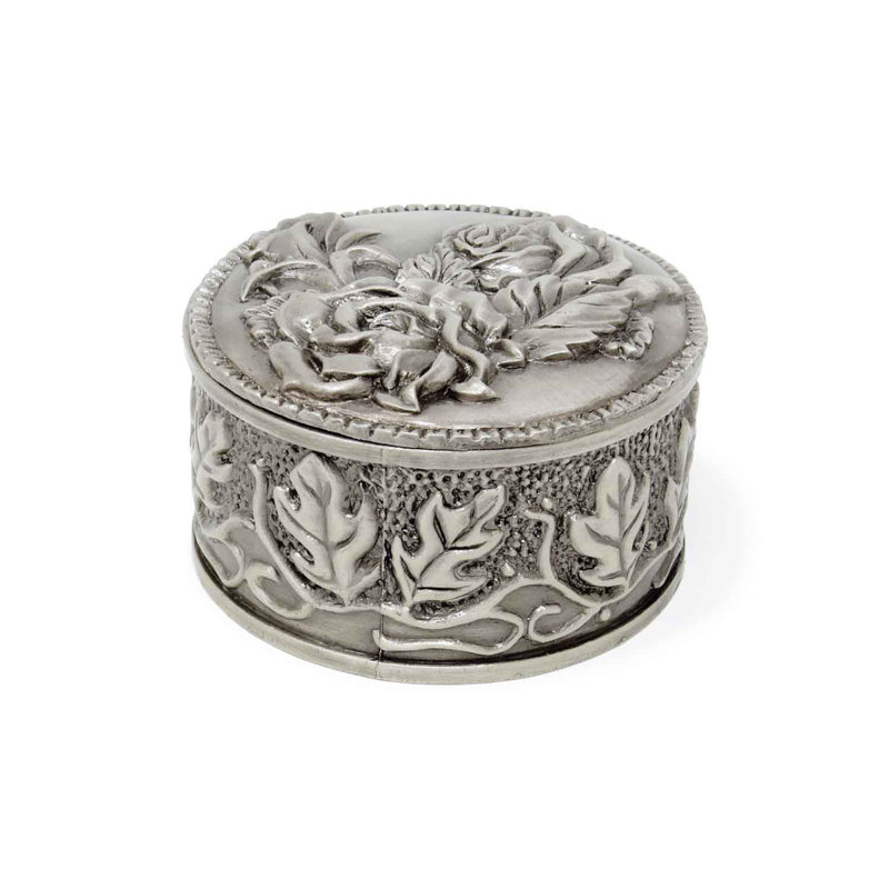 Boîte à bijoux rétro en relief rose