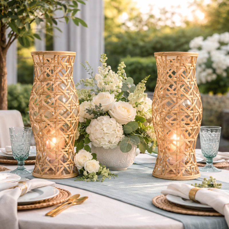 Hurricane Candle Holder, 18" H x 8" W x 8" D