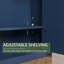 Armoire de rangement moderne avec tablettes réglables-980821157