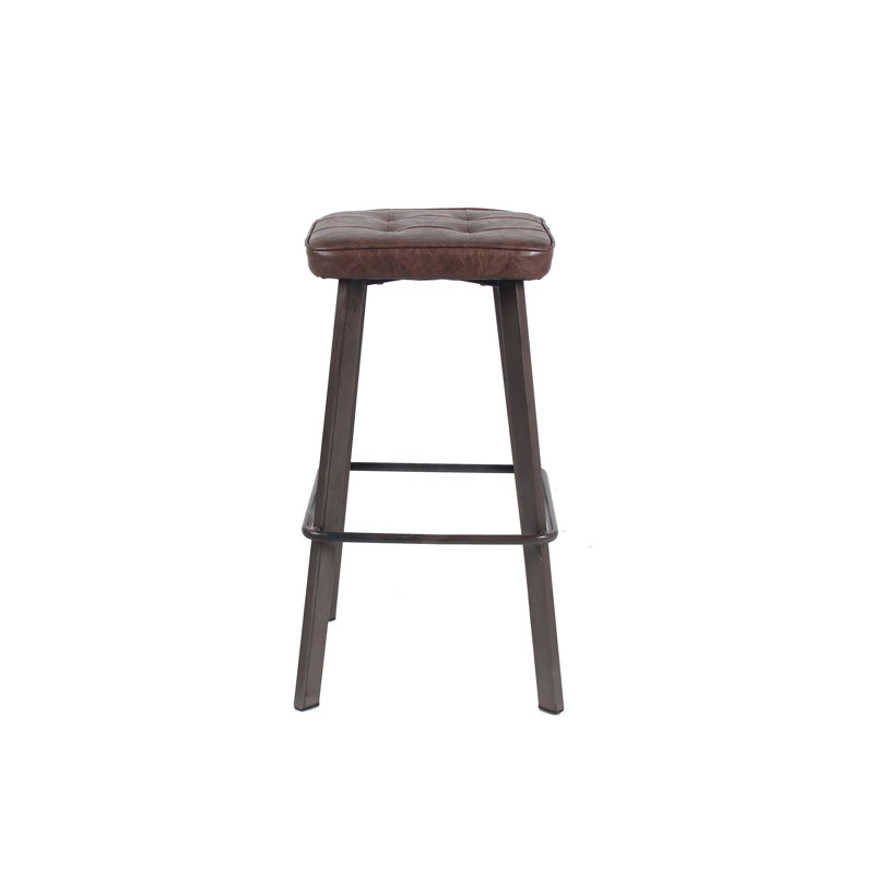 Akiylah Upholstered Counter Stool with Metal Frame