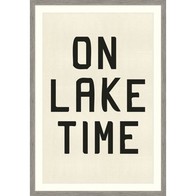 On Lake Time Framed Textual Art