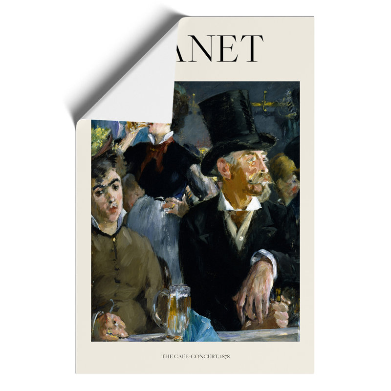 At The Cafe by Edouard Manet - No Frame Painting, 30cm H x 21cm W x 0.1cm D