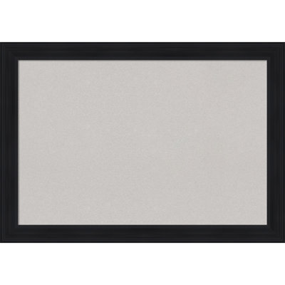 Abbey Black Framed Corkboard, Grey Cork Bulletin Board, Organization Board, Pin Board