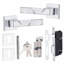  Modern Nova Euro Lock Door Handles in Polished Chrome Finish with 70mm Key and Thumbturn Barrell