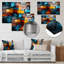 - Reproduction d'art mural abstrait en métal-99555970