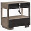 Table de chevet 2 tiroirs Taupe