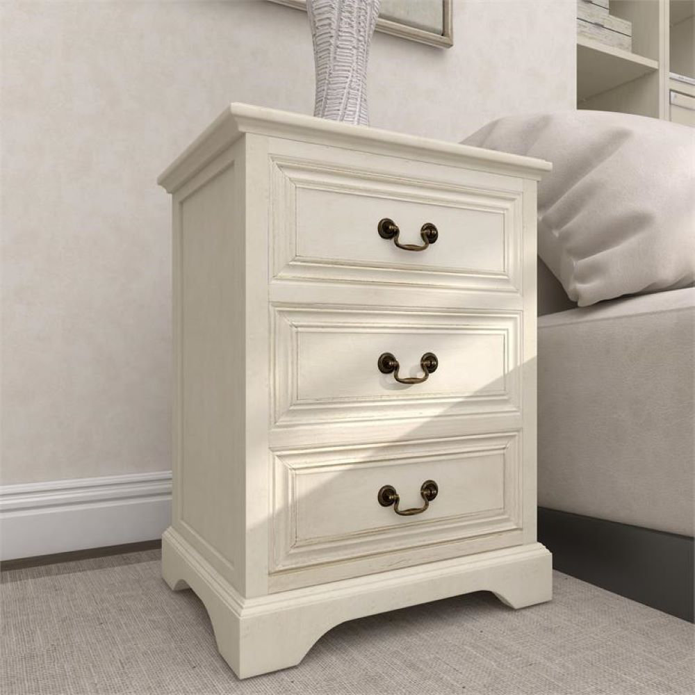 Corbeil 3 - Drawer Nightstand Glory Furniture Color: White