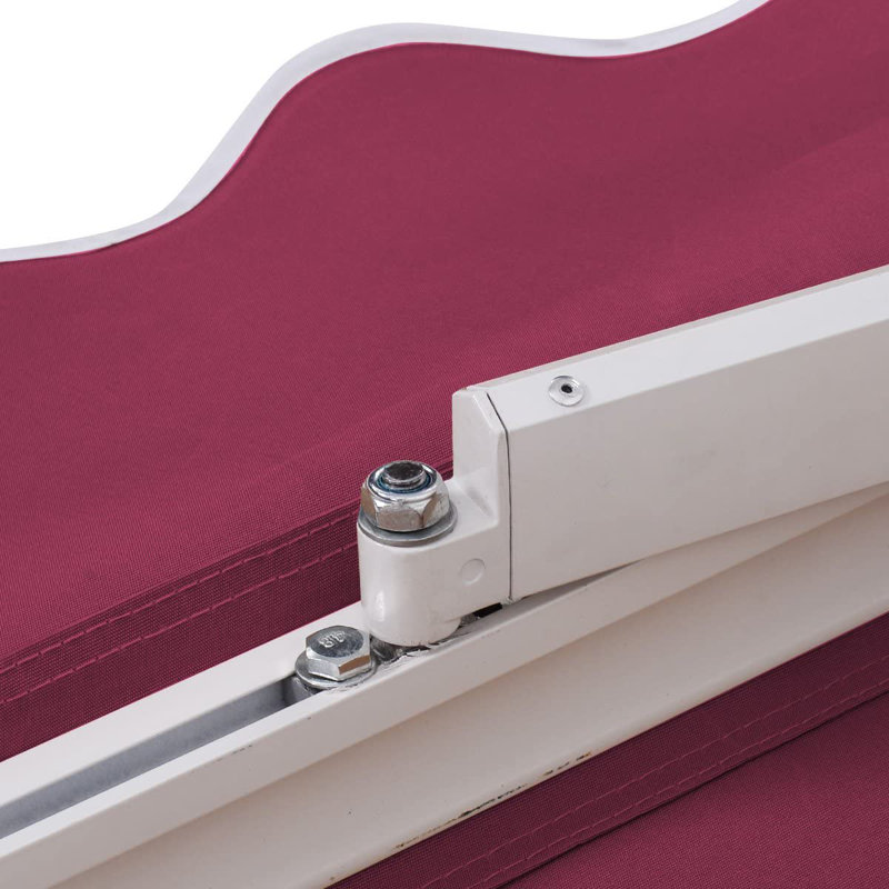 Giustina 300 cm W x 300 cm D Hadly Extendable Patio Awning, Red