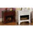 One Drawer Wooden Nightstand In Cherry Finish