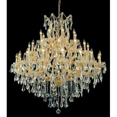 Stockard 37 - Light Glass Tiered Chandelier