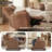 Power Recliner Chair, Swivel Rocker Recliner Glider With USB & Type C Charging Ports-Brown-1826652004