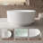 Fslefay 49'' Freestanding Bathtub Solid Surface Deep Soaking Tubs