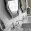 Miroir de salle de bain octogonal de luxe moderne biseauté-321266662