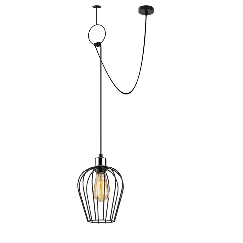 Luminaire suspendu géométrique à 1 lumière Folkeste