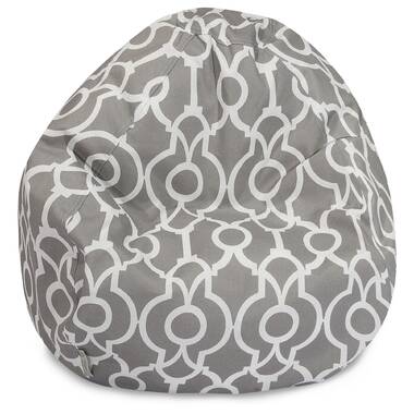 Majestic Home Goods Classic Bean Bag Chair - Chevron Giant Classic Bean  Bags for Small Adults and Kids (28 x 28 x 22 Inches) (Gray)
