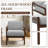 Modern Solid Wood Accent Chair Arm Chair with Adjustable Backrest 360° Rotating-995479890
